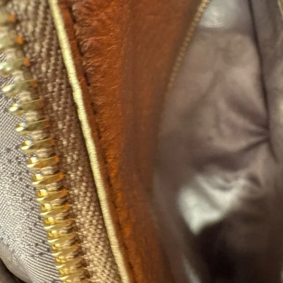 Michael Kors Womens 'Charm Tassel' Casual Leather Shoulder Bag Metallic - Picture 8 of 9